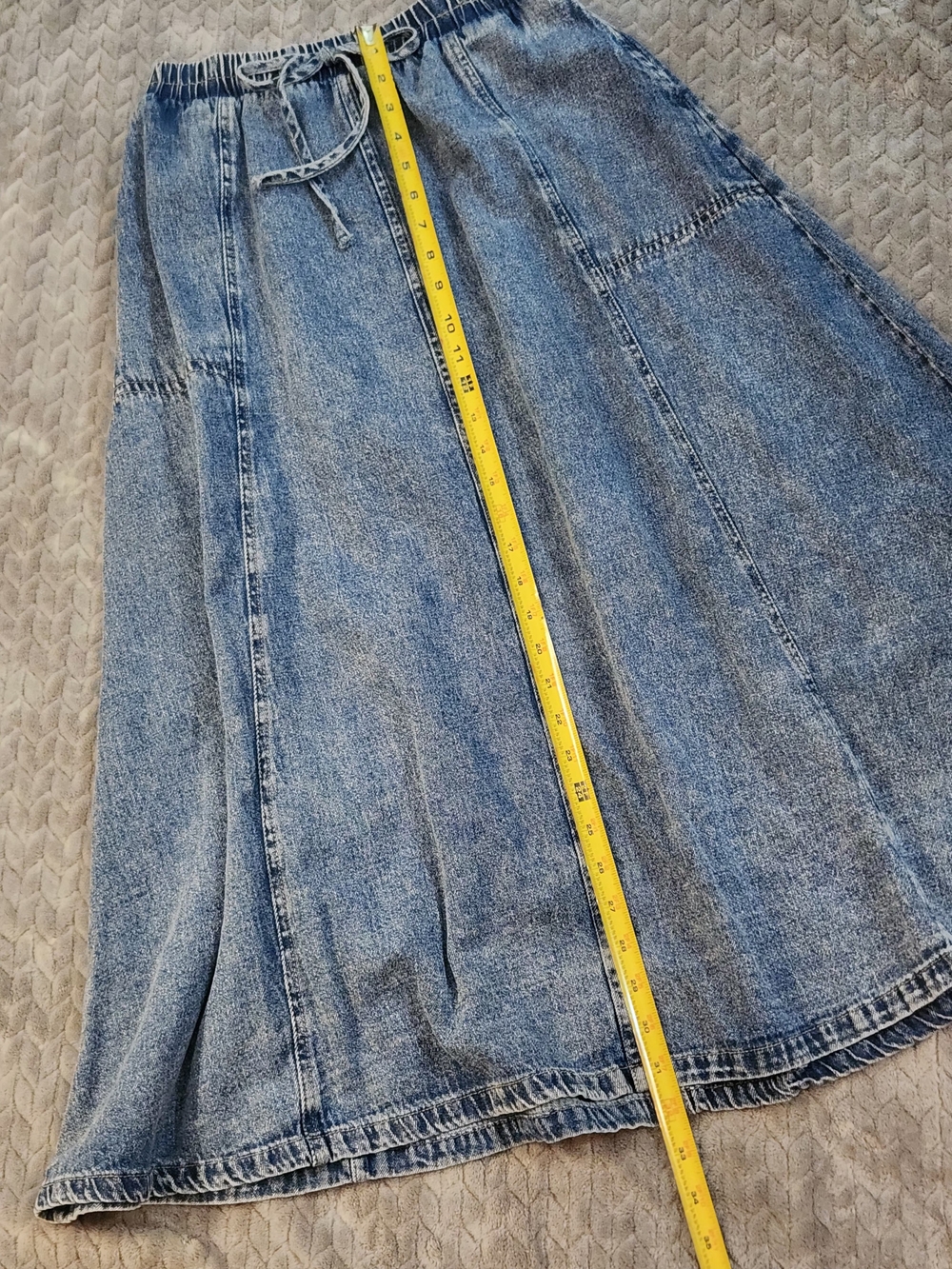 Blu Pepper- Classic Denim Flared Maxi Skirt. NWOT. - Picture 3 of 12